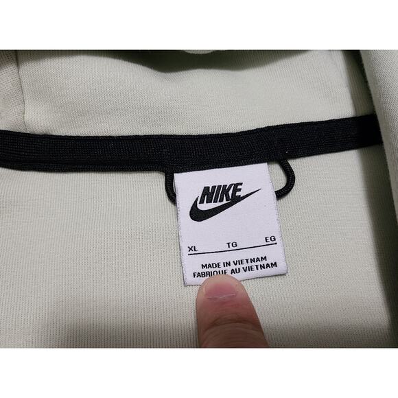 Nike Sportswear Tech Fleece Hoodie Men's XL Lime Ice Black Blue Zip CU4489-303 - Picture 5 of 8